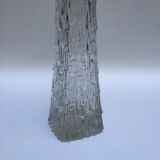 Brutalist glass vase 1970