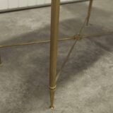 Table basse en marbre et piétement en laiton hauteur 46 cm