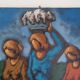 Francesco Matera Original Oil Painting  Three Women Italian Art