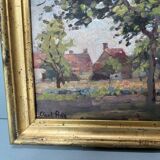 Tableau 1927 "The Hamlet" signed Paul Rue