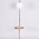 Bauhaus Adjustable Floor Lamp in Walnut and Chrome attributed to R. Slezák, Czech, 1930s
