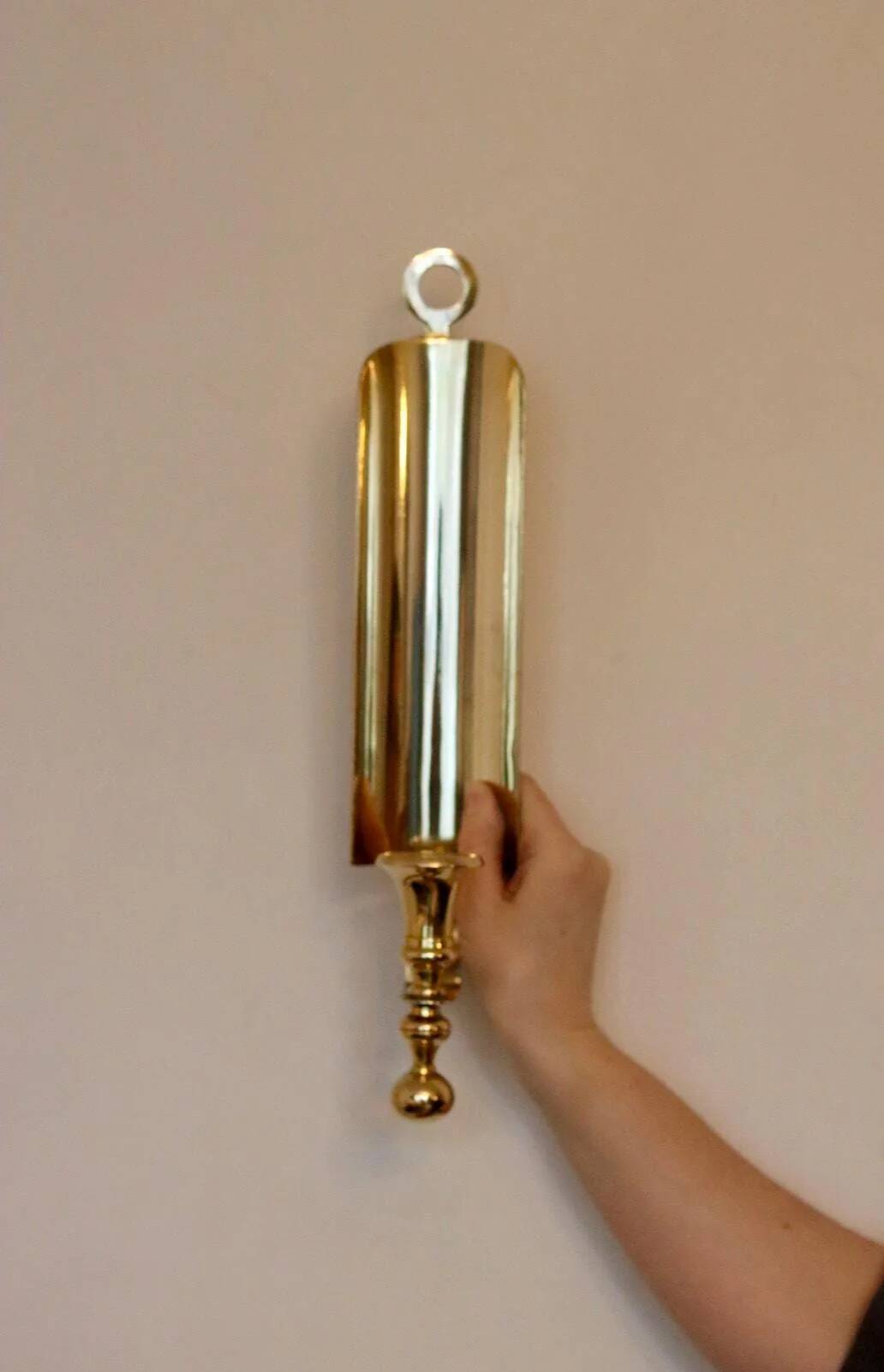 Pair of mid-century Swedish brass sconces