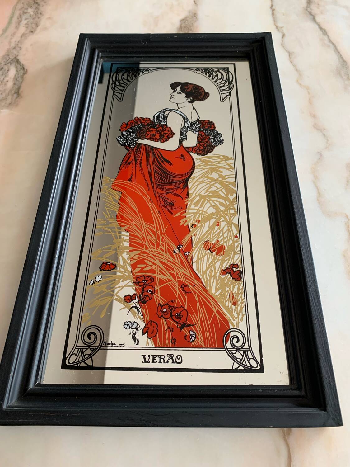 Alphonse Mucha mirrors - “The 4 seasons”