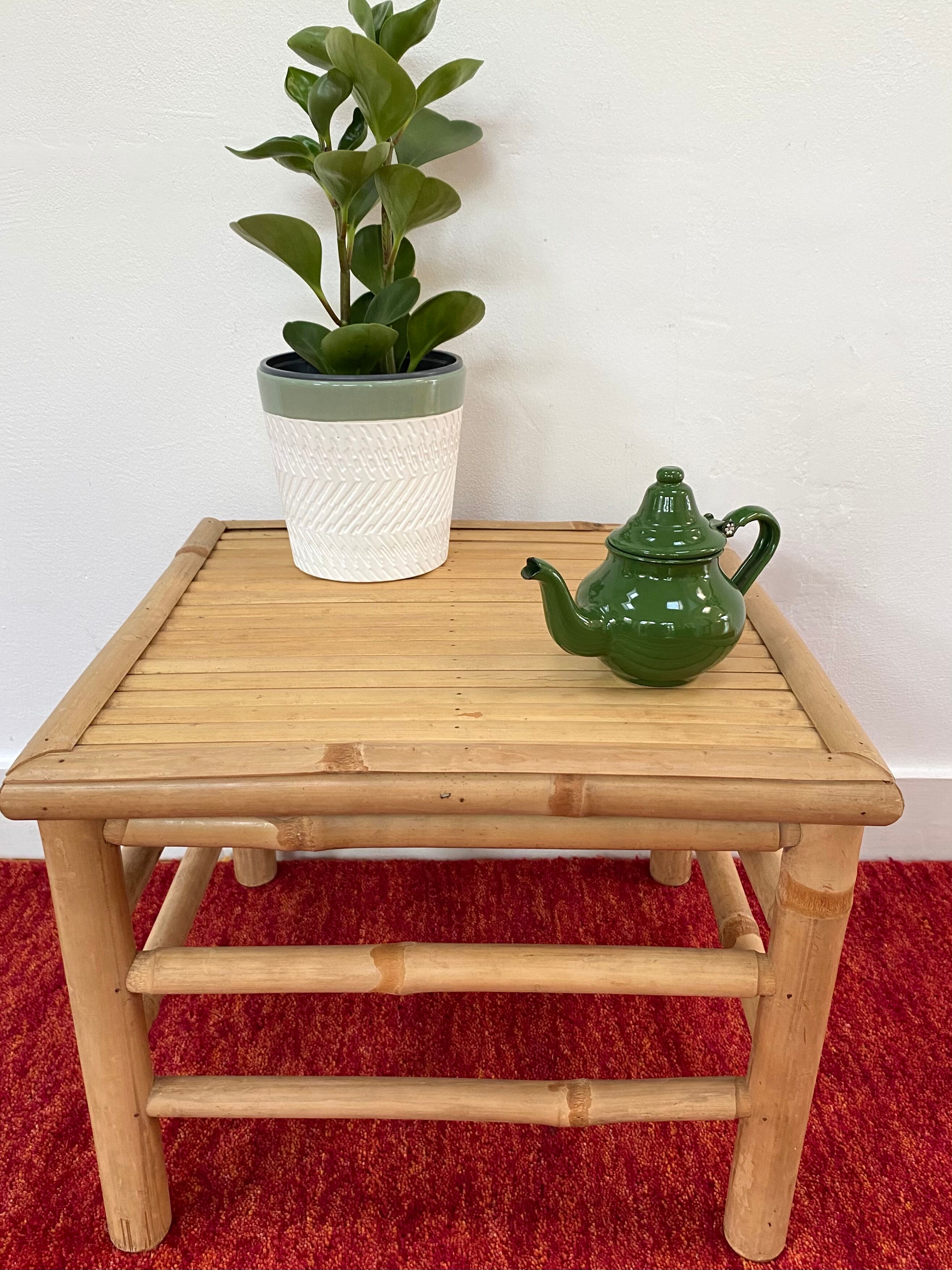 Vintage rattan bamboo coffee table