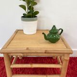 Vintage rattan bamboo coffee table