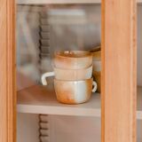 Set of 6 stoneware coffee cups