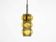 1960s Space Age pendant lamp by Temde made of glass and nickel-plated metal