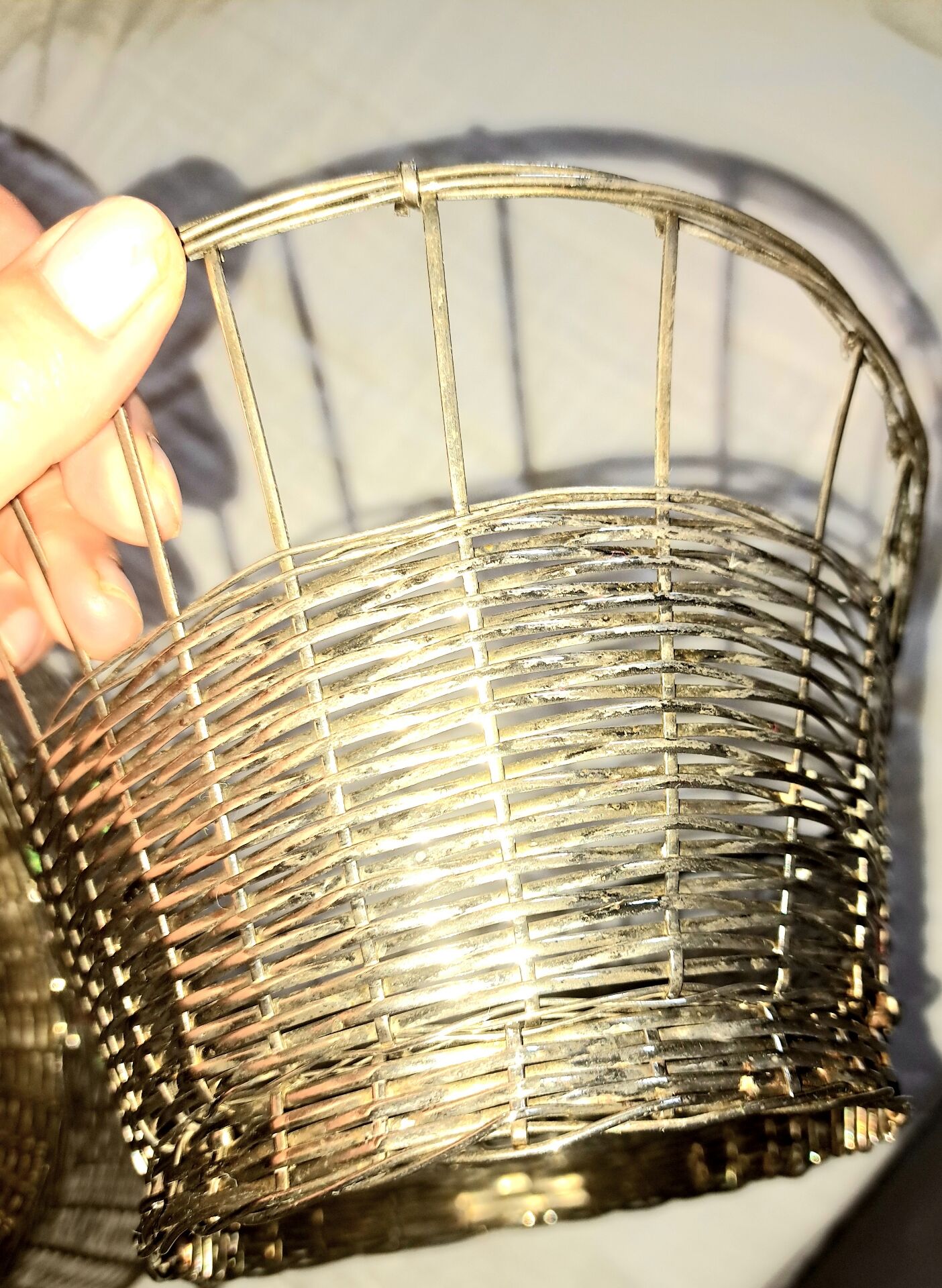 Two silver-plated baskets. Victorian style. Year 1960.