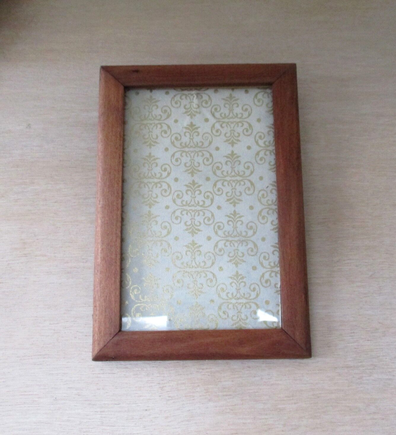 Old wooden wall photo frame