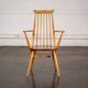 Set of 2 Windsor chairs with armrests.