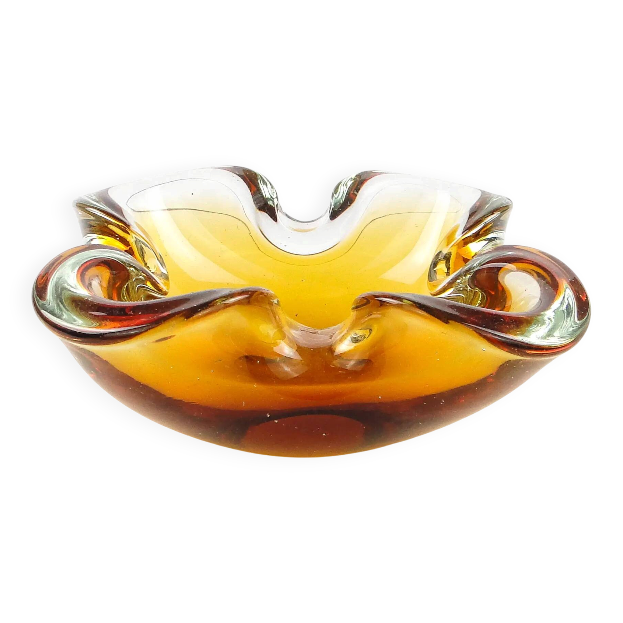Sommerso organiser, Murano glass, Italy, 1950s