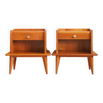 2 vintage bedside tables
