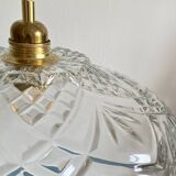 Vintage molded glass lampshade pendant light - tableware collection -