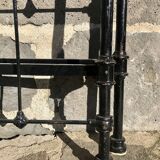 Antique Napoleon III bed in black wrought iron