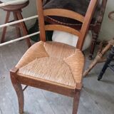 Old straw chair