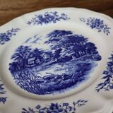 Lot de 6 assiettes plates Sarreguemines modèle Romantic 25.6cm