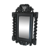 Mirror Louis XIII black wood 38 X 60