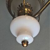 Gloss metallic patinated and gold and double opalines three fires Scandinavian style of the 30s