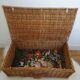 Old wicker trunk
