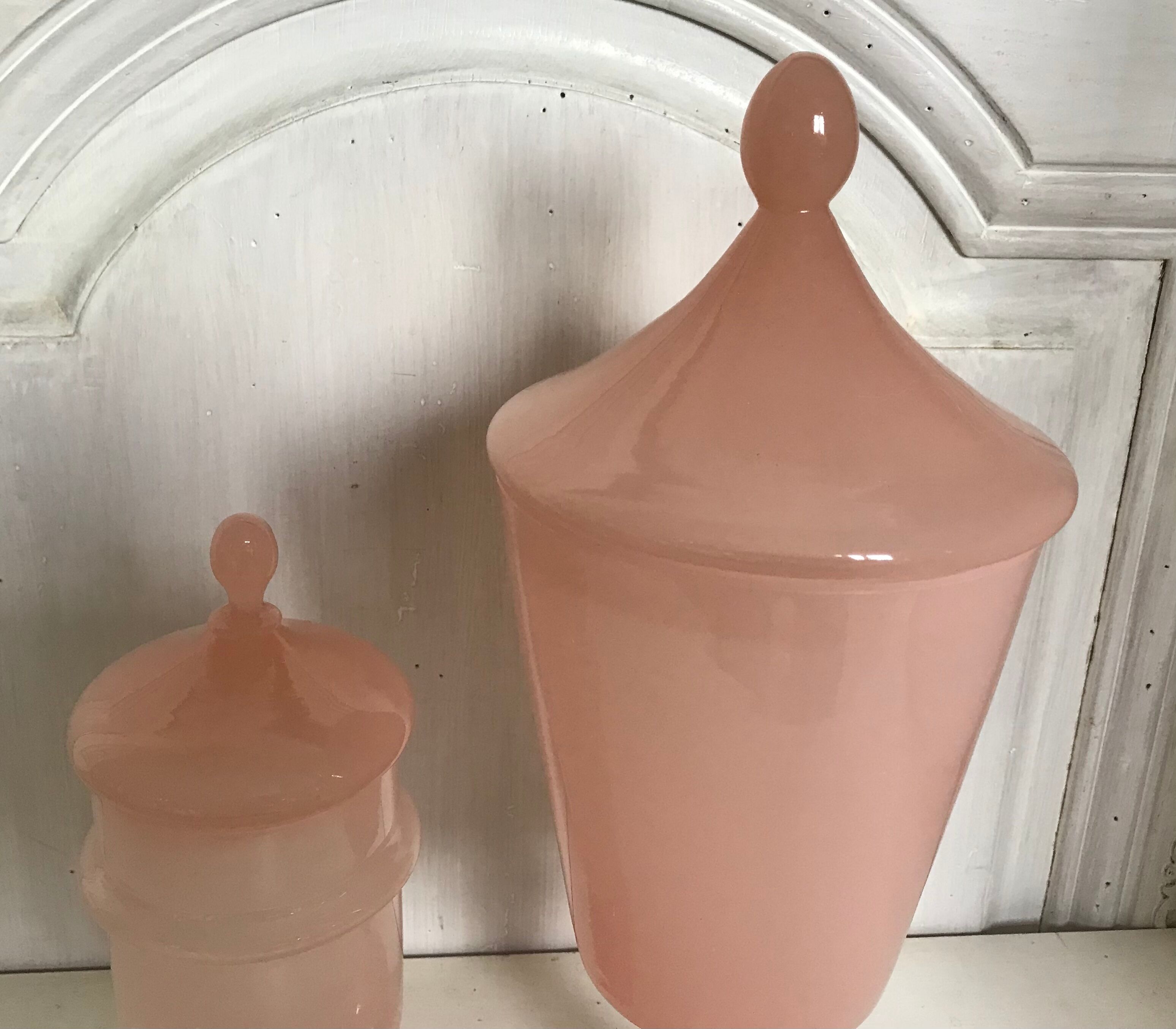 Opaline candy boxes 32 and 21cm