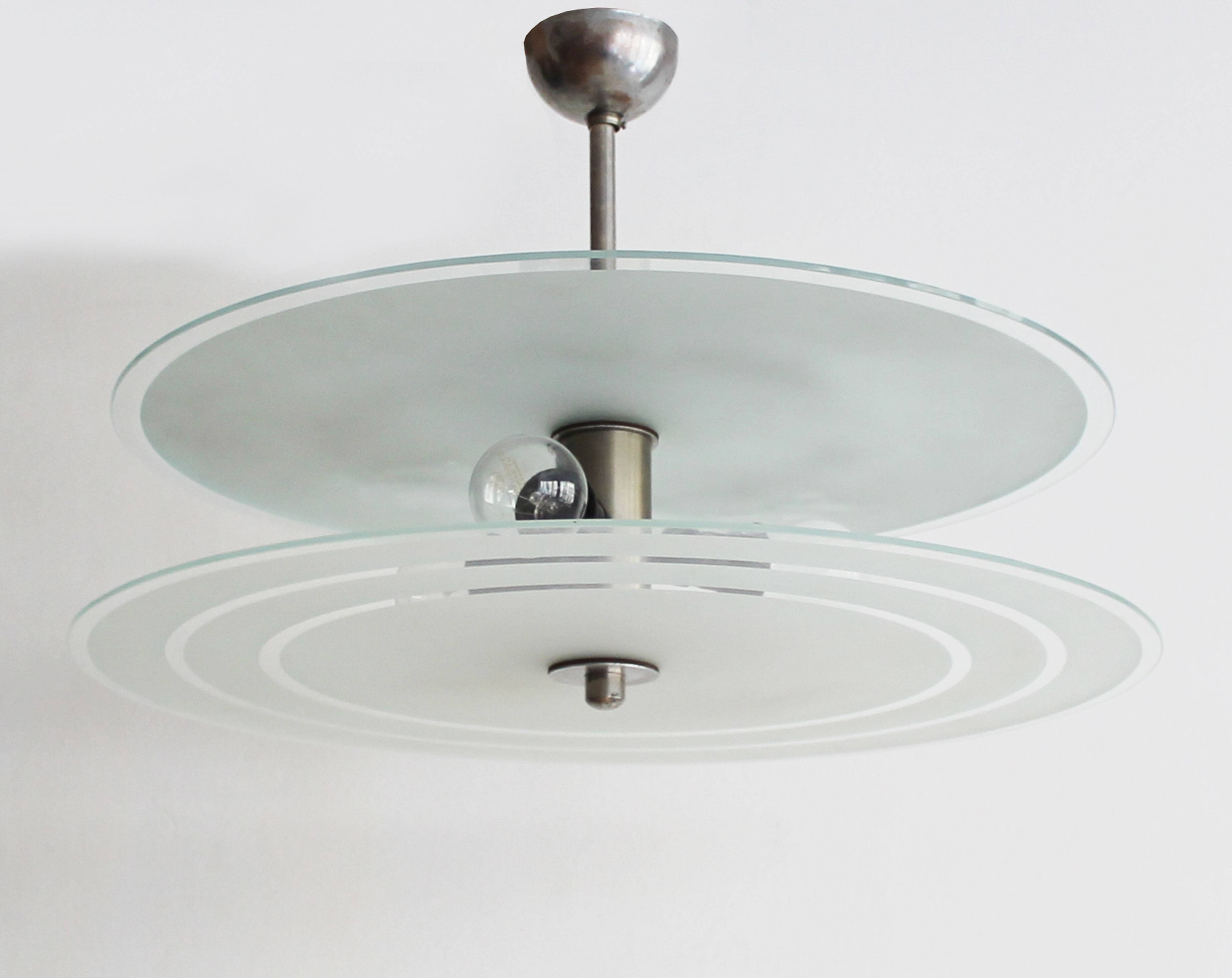 1930s Bauhaus-Style Ceiling Light