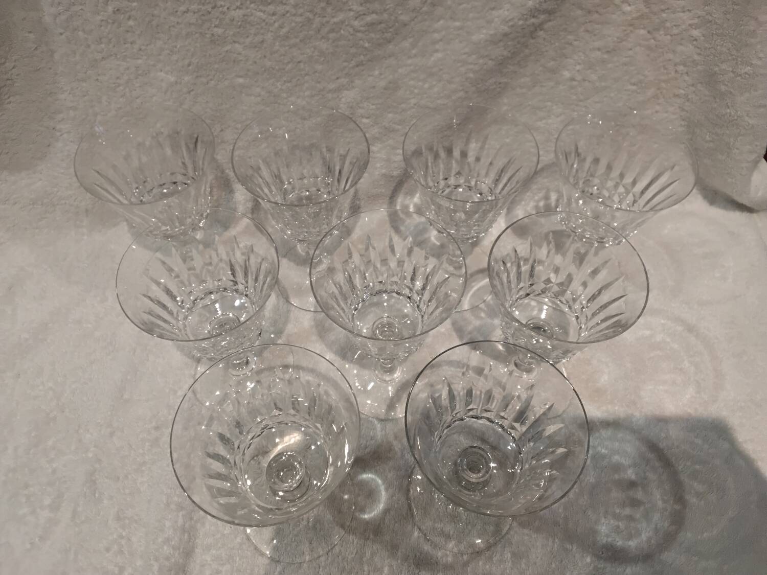 9 Baccarat piccadilly crystal water glasses 22cl h 15cm