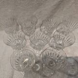 9 Baccarat piccadilly crystal water glasses 22cl h 15cm
