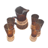 Water pitcher and 5 glasses