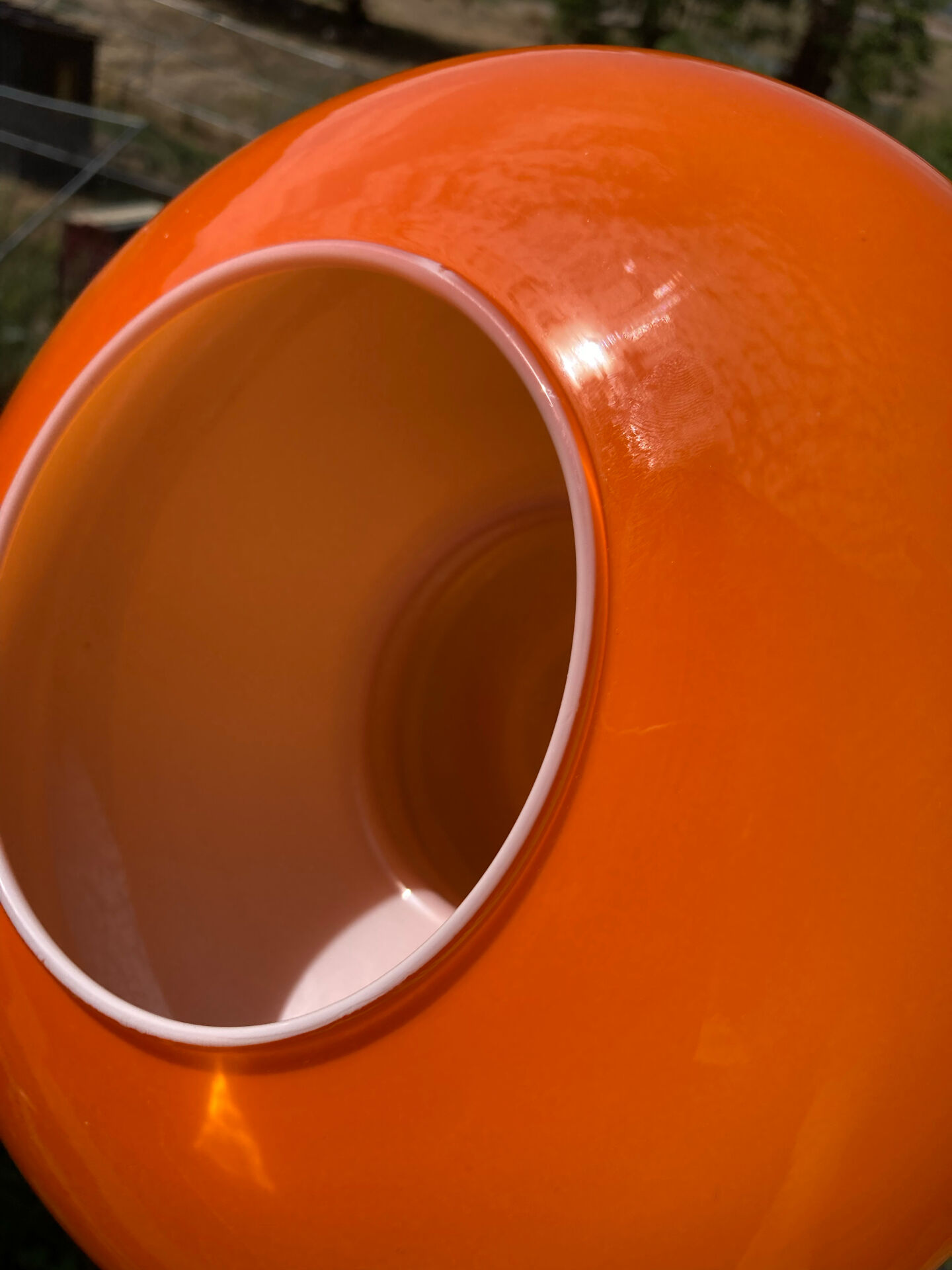 Opaline orange suspension Space Age