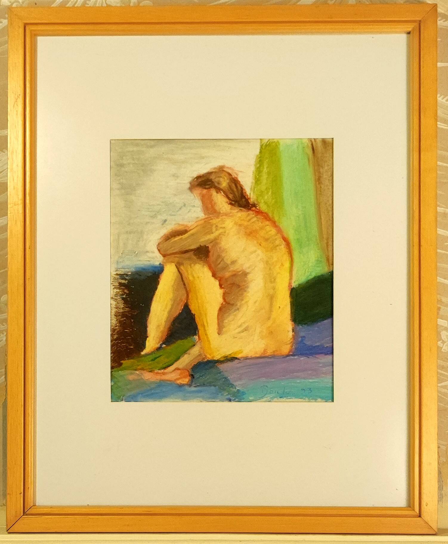 "Blueberry hill" Pastel sur papier encadré, signé. 1993