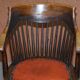 Chaise de capitaine anglaise antique édouardienne en chêne Ralph Johnson