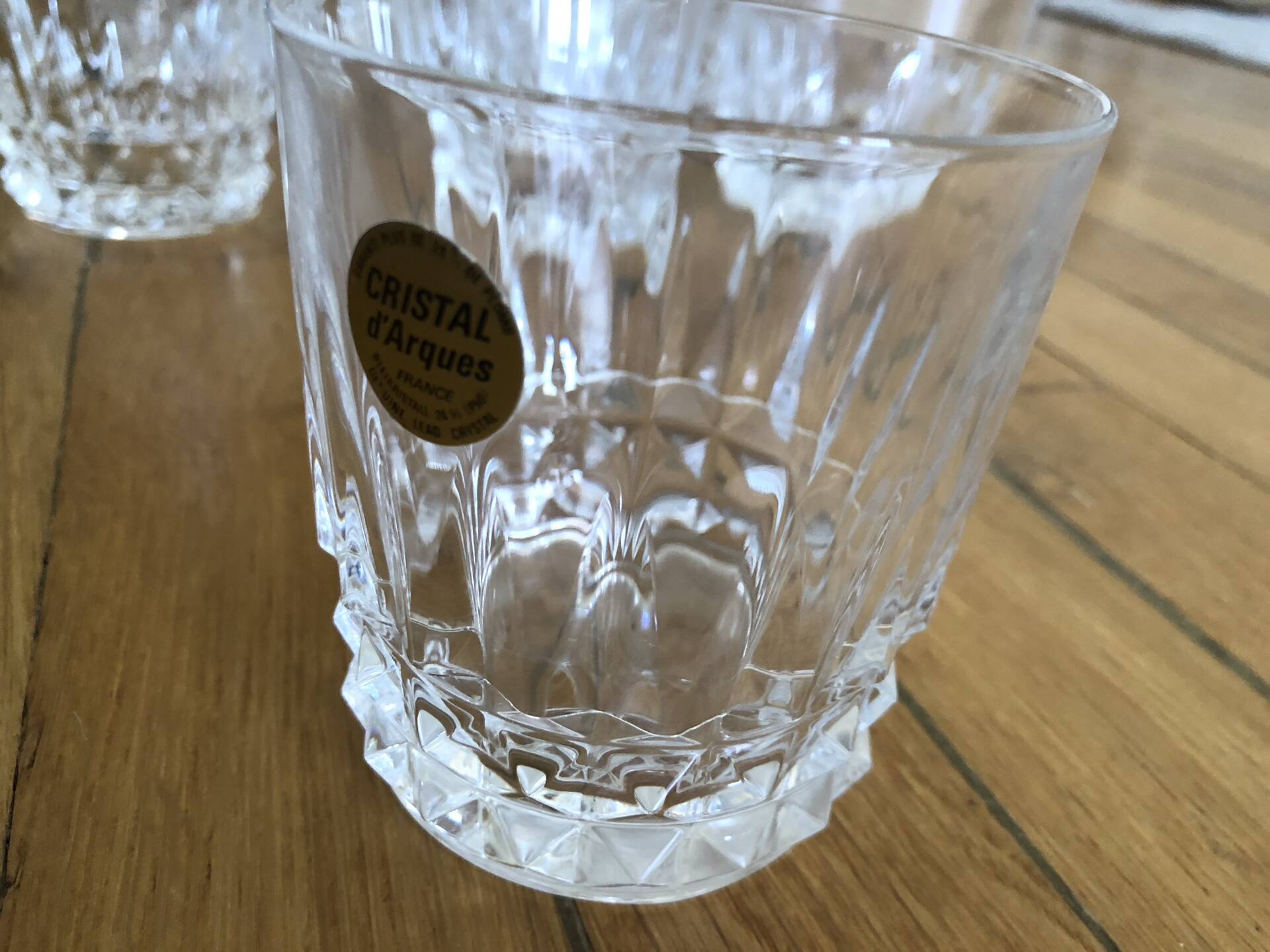 9 crystal water glasses from Cristal d’Arques