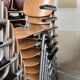 Set of 40 school chairs with armrests, 70s, Netherlands