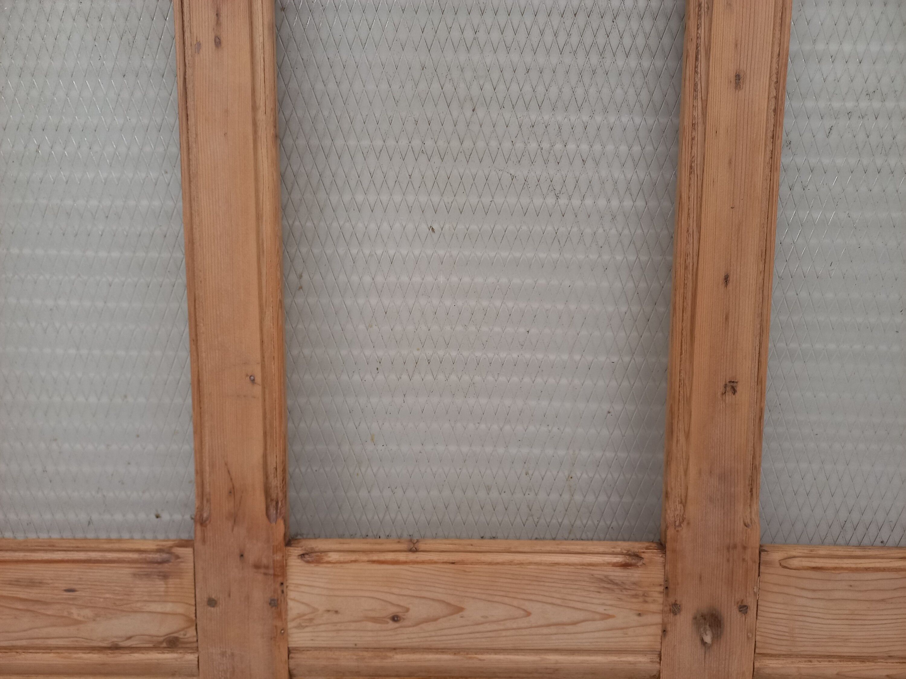 Partition in wood and glass 128 cm