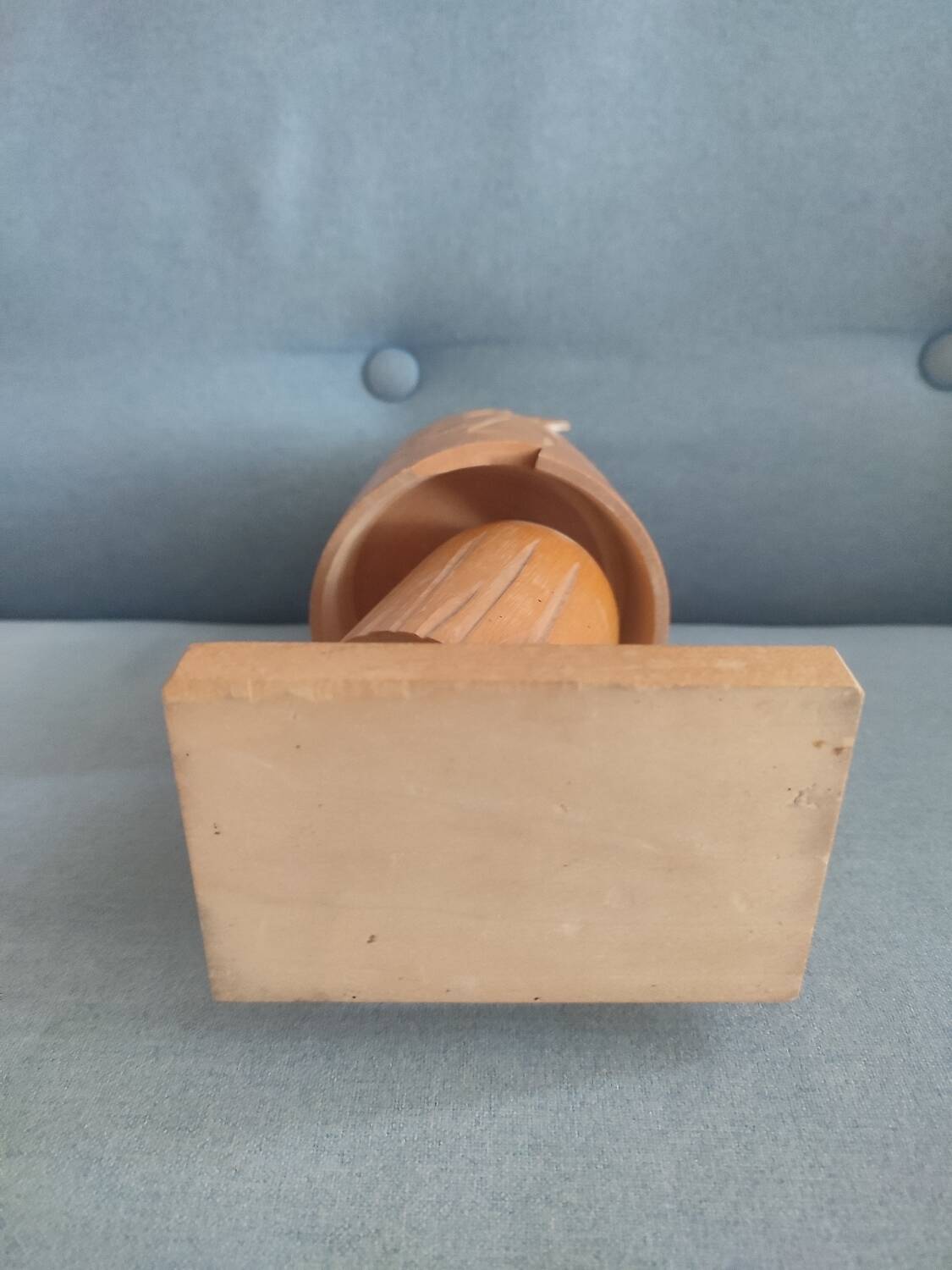 Vintage Japanese kokeshi doll in bamboo japenese dancing geisha