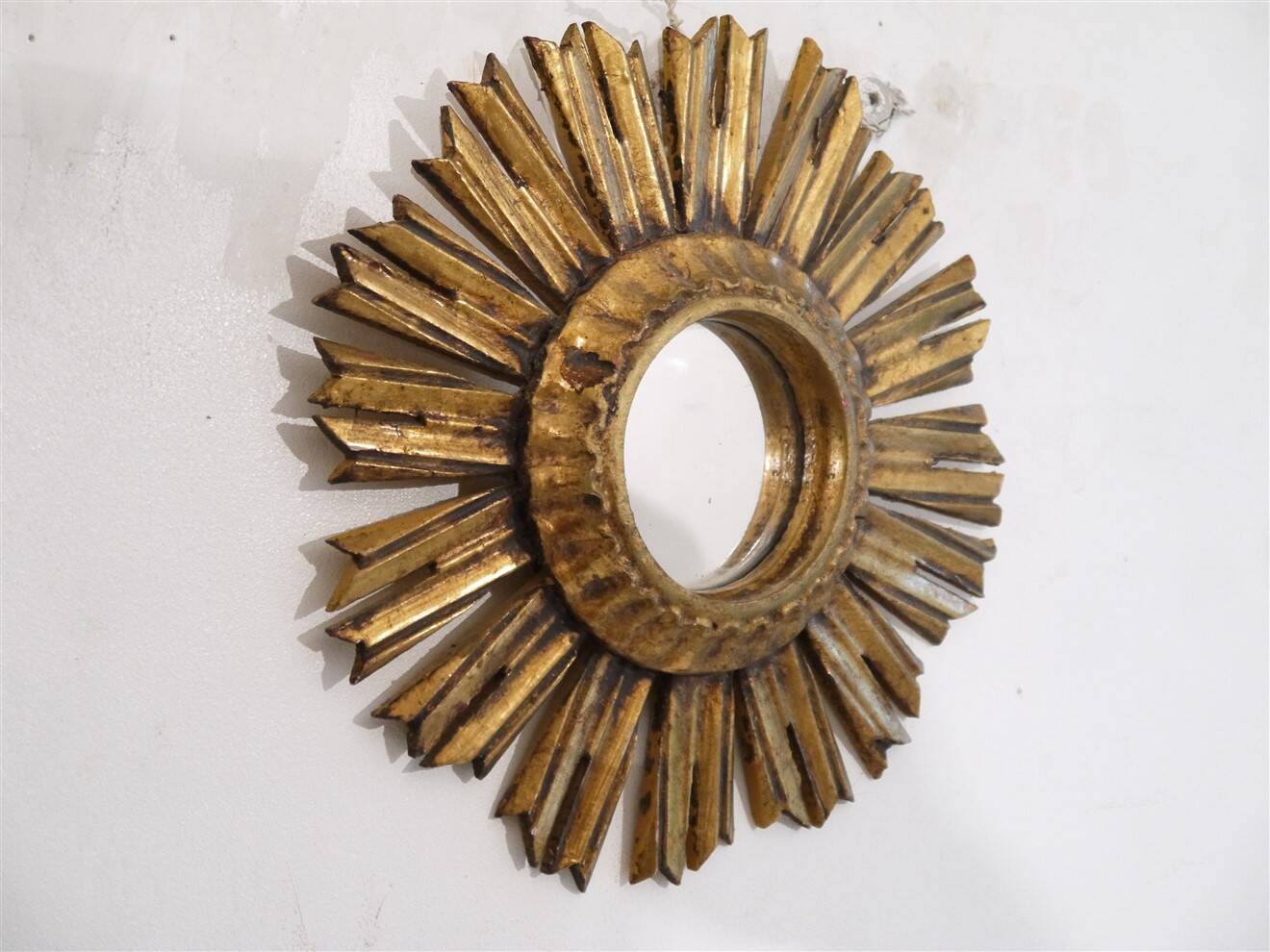 1950s gilded wooden sun mirror