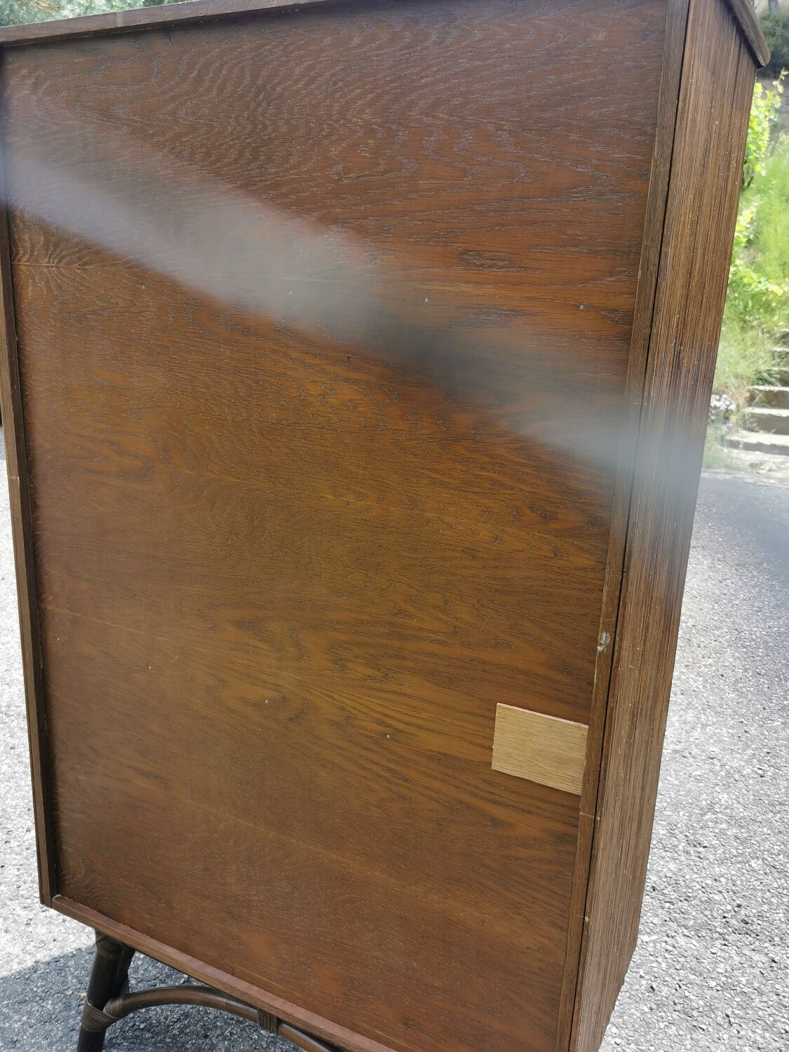 Vintage bamboo bar cabinet