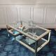 Vintage gold and silver coffee table