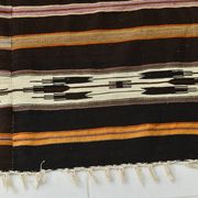 6x10 Dark Brown & Orange Strped Vintage Kilim Rug, 181x305Cm