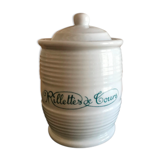 Pot en porcelaine Apilco "Rilettes de Tours"