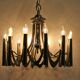 Chrome classic chandelier, 1960