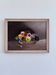 Vintage original flower oil painting, framed floral still life art