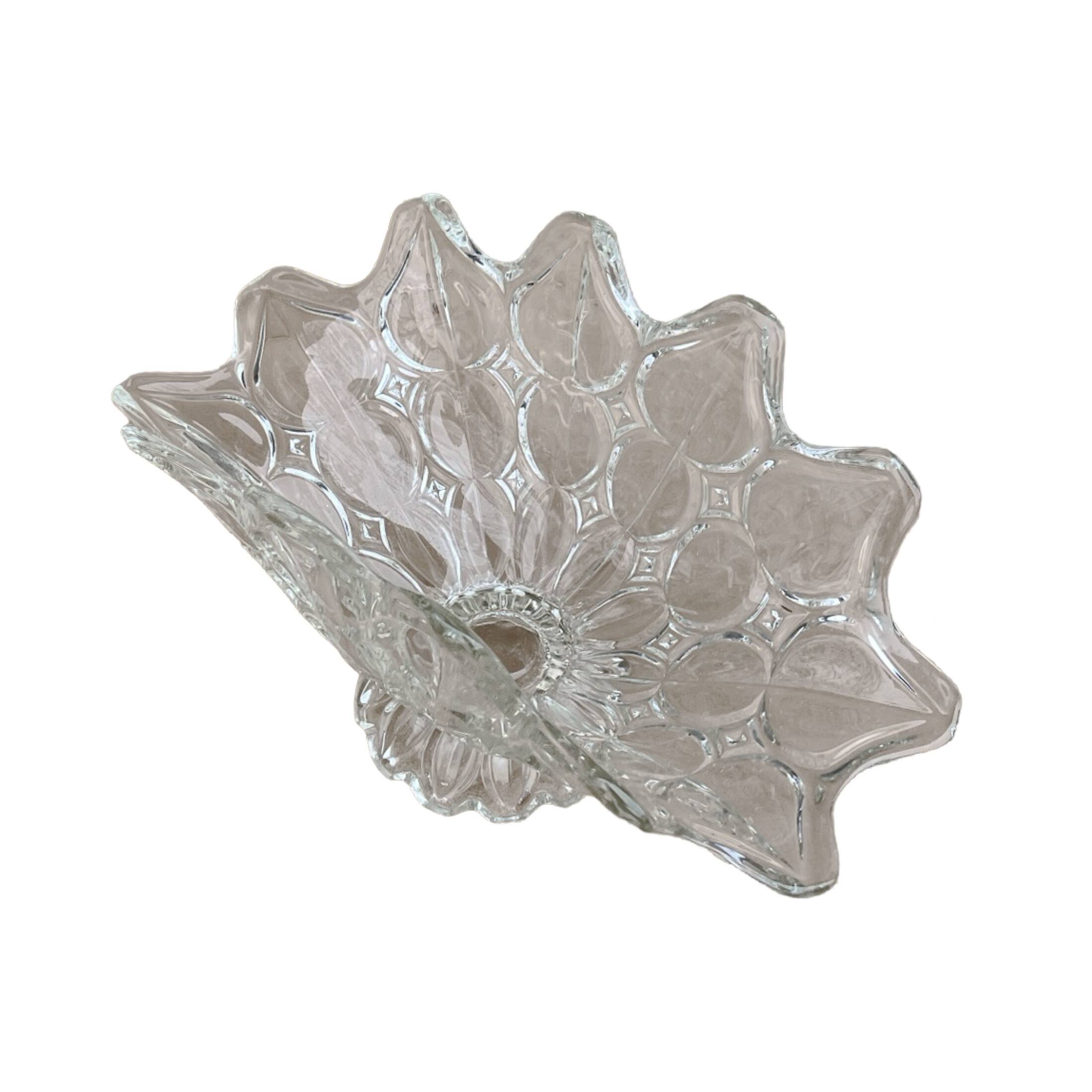 Bohemia glass jardiniere/plater, czechoslovakia 1970s