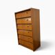 Vintage wooden shoe cabinet / cabinet with drop-down door and chrome accents.