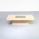 George Mathias Travertine Coffee Table for Maho with Artwork nr 12/50, 1970's