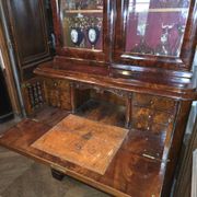English mahogany library chest of drawers, in Empire or Restoration style.