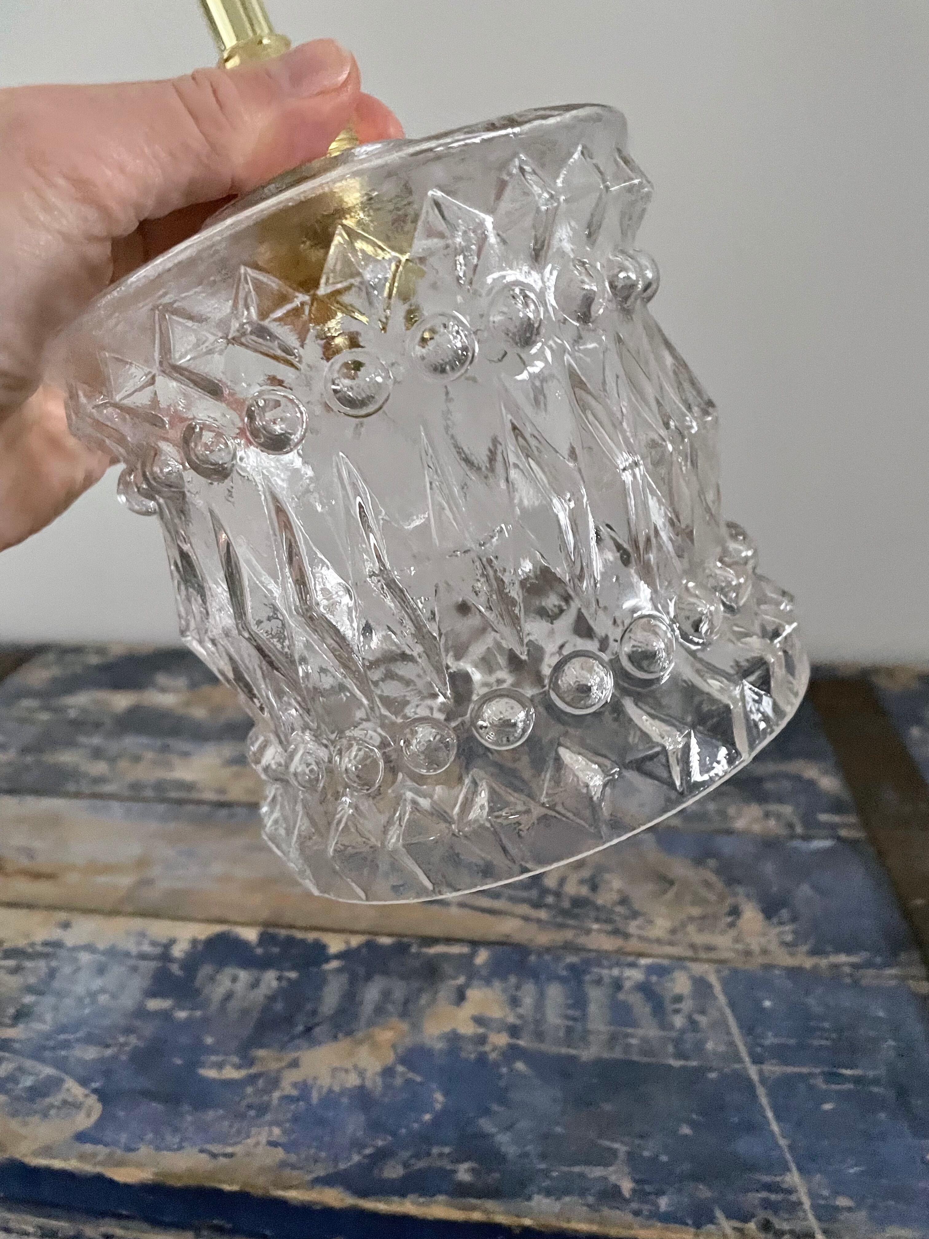 New electrified chiseled glass wall lamp