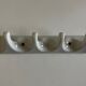 Patère de salle de bain 1950 en céramique blanche