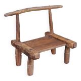 Tabouret ancien en bois. Art africain Baoulé de Côte d'Ivoire
