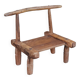 Antique wooden stool. Baoulé African art from Ivory Coast.